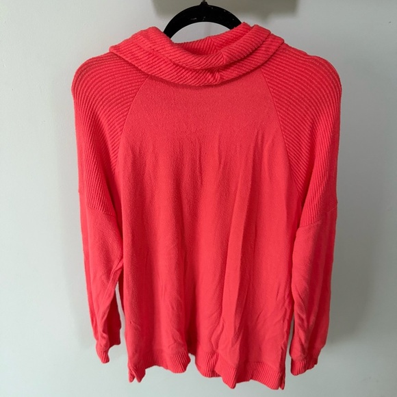 Member’s Mark Women’s Size L Cowl Neck Long Sleeve Coral Lounge Top- Stretchy! - Picture 6 of 7